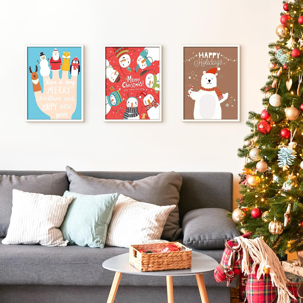 upsimples 12x16 Picture Frame Black 3 Pack, Scratch-Proof Poster Frames 12 x 16 for Photo Gallery - Slide-In Strips, Horizontal or Vertical Wall Mounting