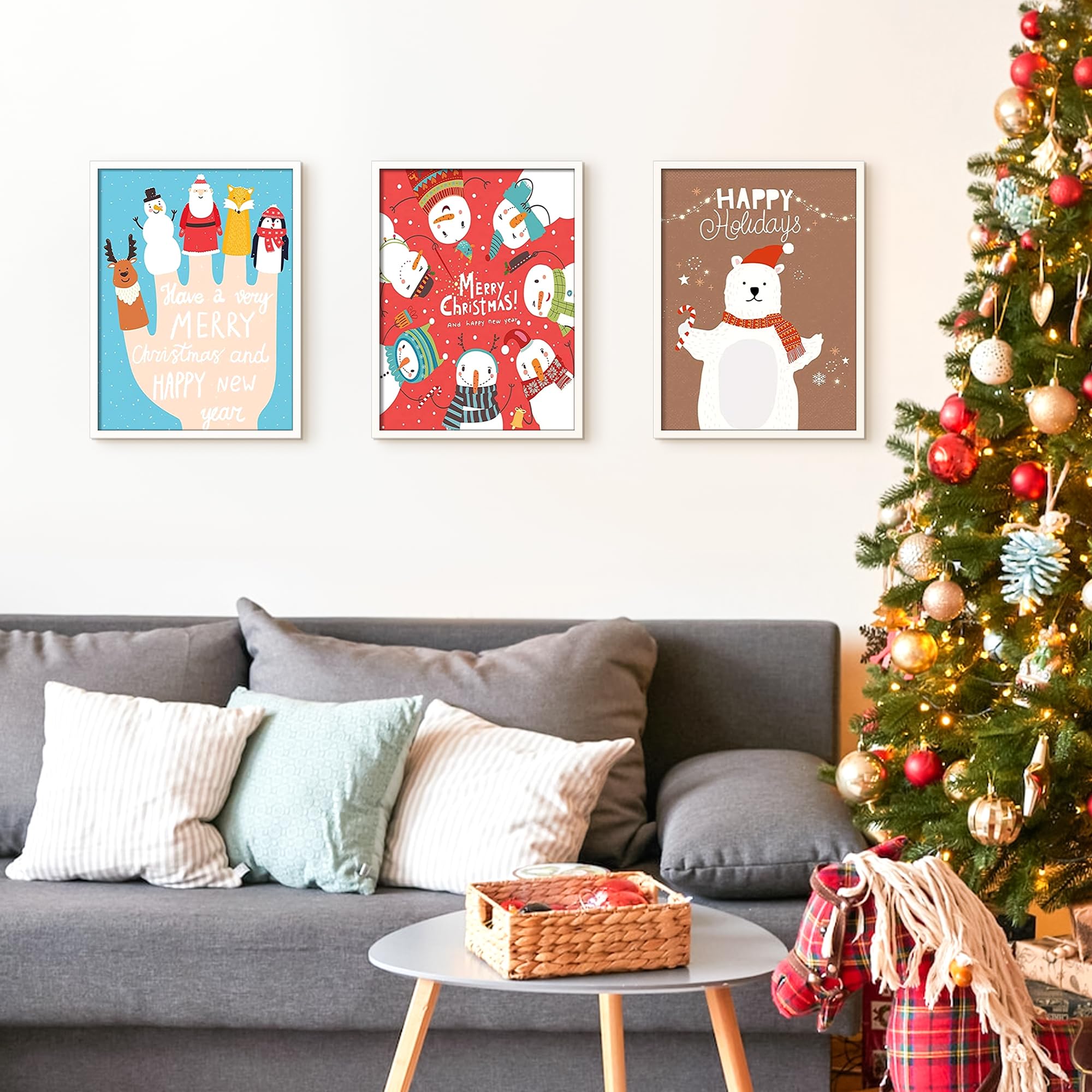 upsimples 12x16 Picture Frame Black 3 Pack, Scratch-Proof Poster Frames 12 x 16 for Photo Gallery - Slide-In Strips, Horizontal or Vertical Wall Mounting