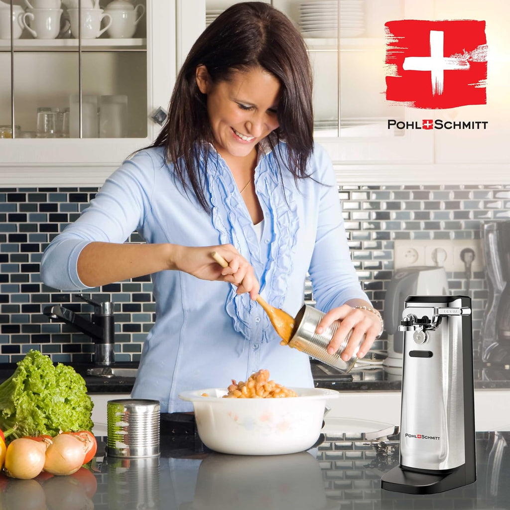 POHL SCHMITT Electric Can Opener with Knife Sharpener and Bottle Opener