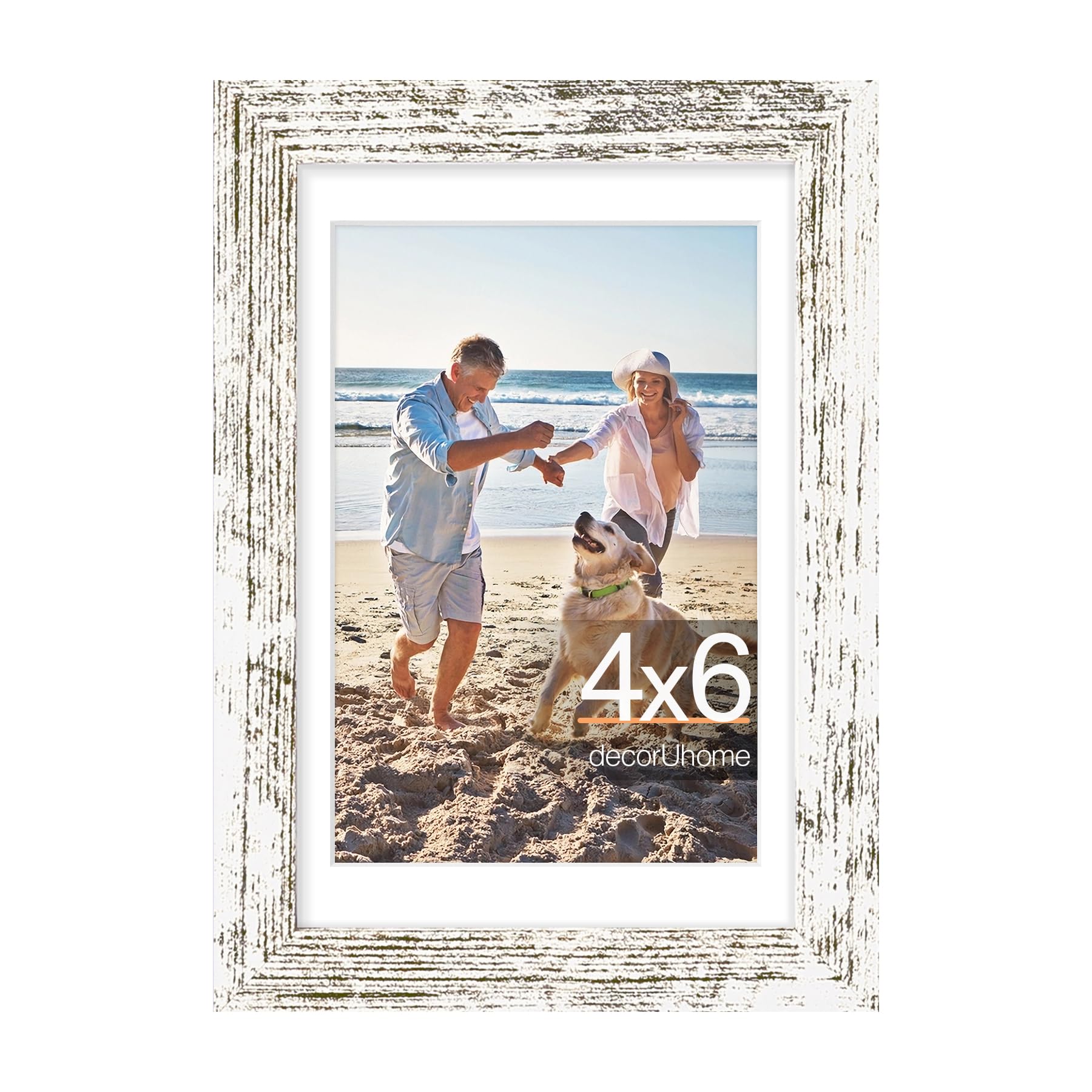 decorUhome 8x10 Picture Frame, Display Pictures 5x7 with Mat or 8x10 without Mat, Wall & Tabletop Display Photo Frame, Black, 1 Pack