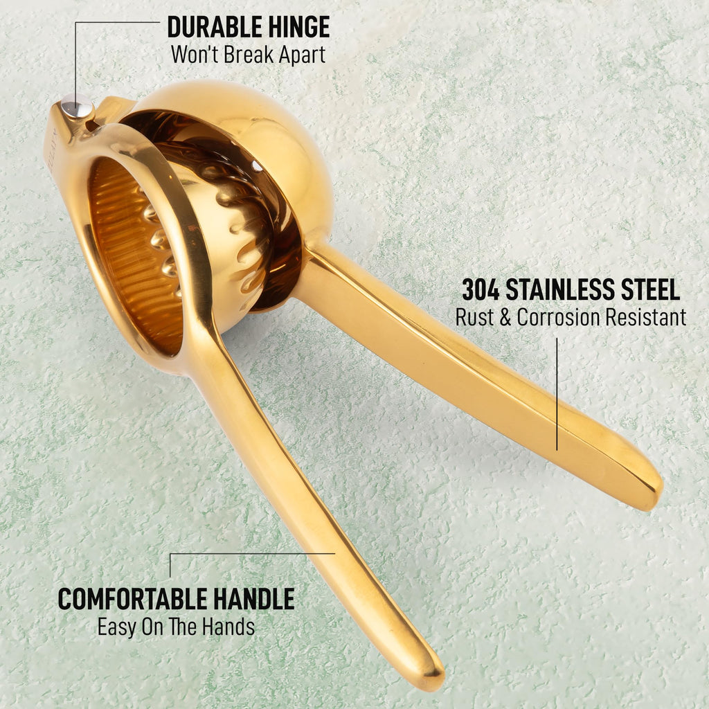 Lemon Squeezer Stainless Steel with Premium Quality Heavy Duty Solid Metal Squeezer Bowl - Large Manual Citrus Press Juicer and Lime Squeezer Stainless Steel - by Zulay Kitchen