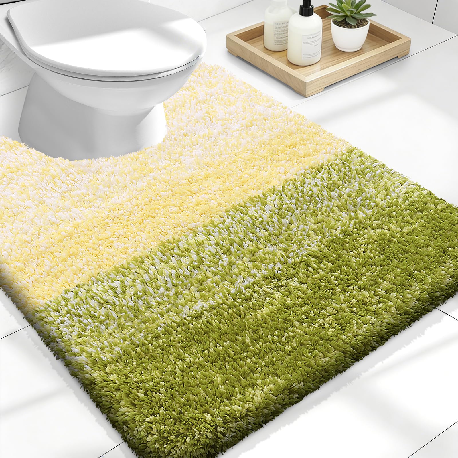OLANLY Bathroom Rugs Mat 30x20, Extra Soft Absorbent Microfiber Bath Rugs, Rubber Backing, Quick Dry, Machine Washable Bath Mats for Bathroom Floor, Tub and Shower, Home Decor Accessories, Grey