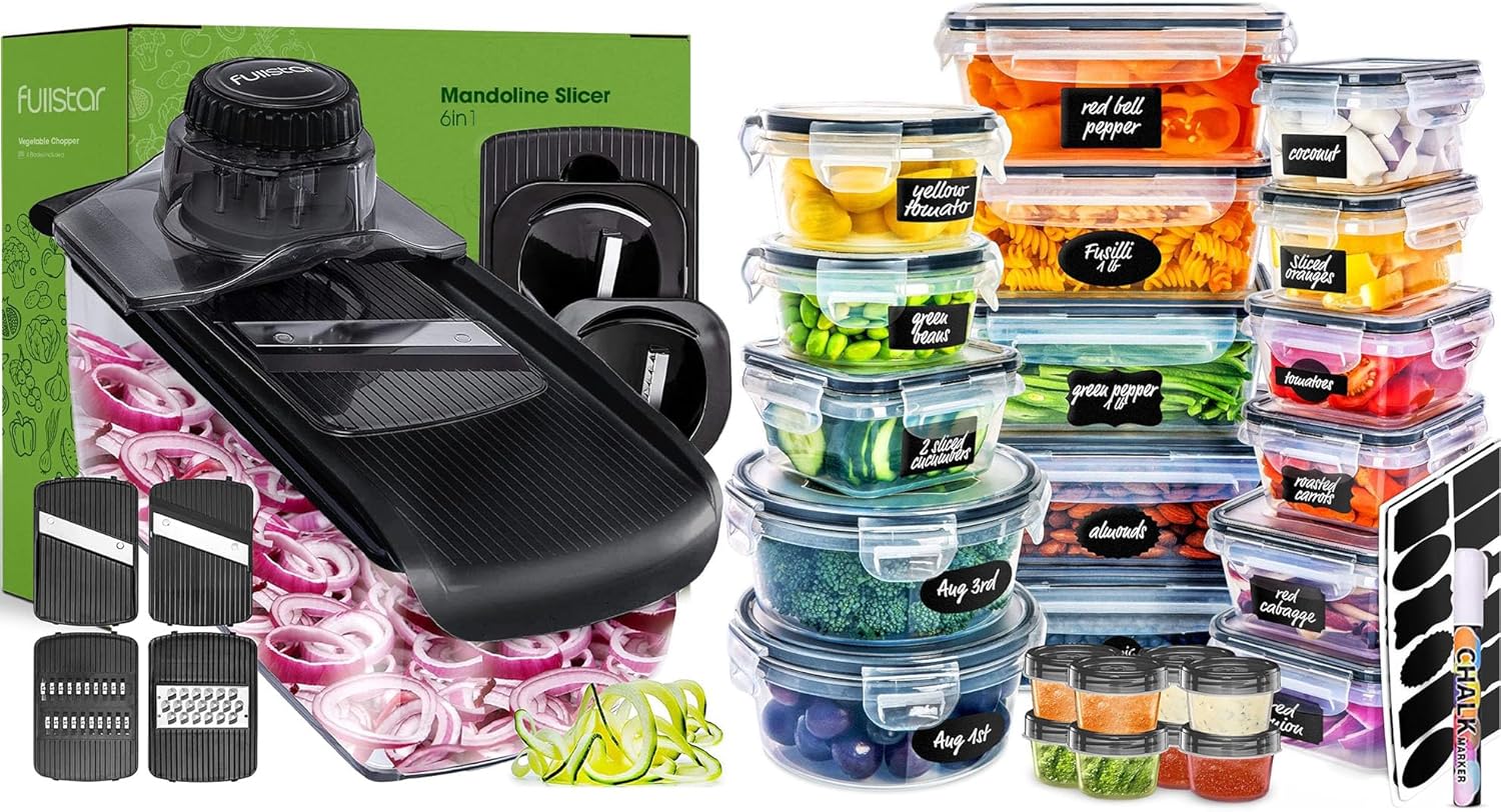 fullstar Mandoline And 50 Pack Food Container