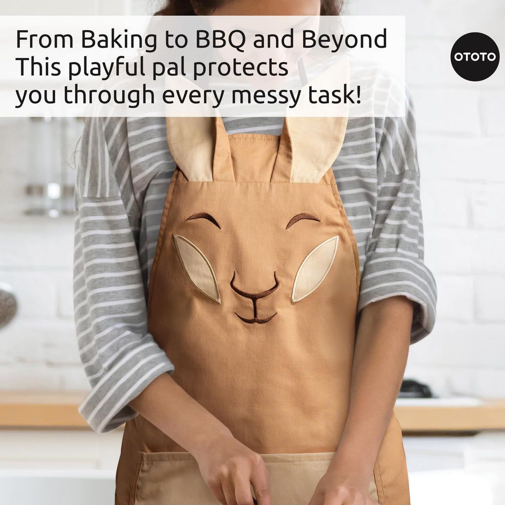 OTOTO Hot-Dog Double Oven Mitts Cute Funny - Gifts for Dog Lovers, Dachshund Themed Gifts, Heat Resistant, Kitchen Gadgets (Brown)