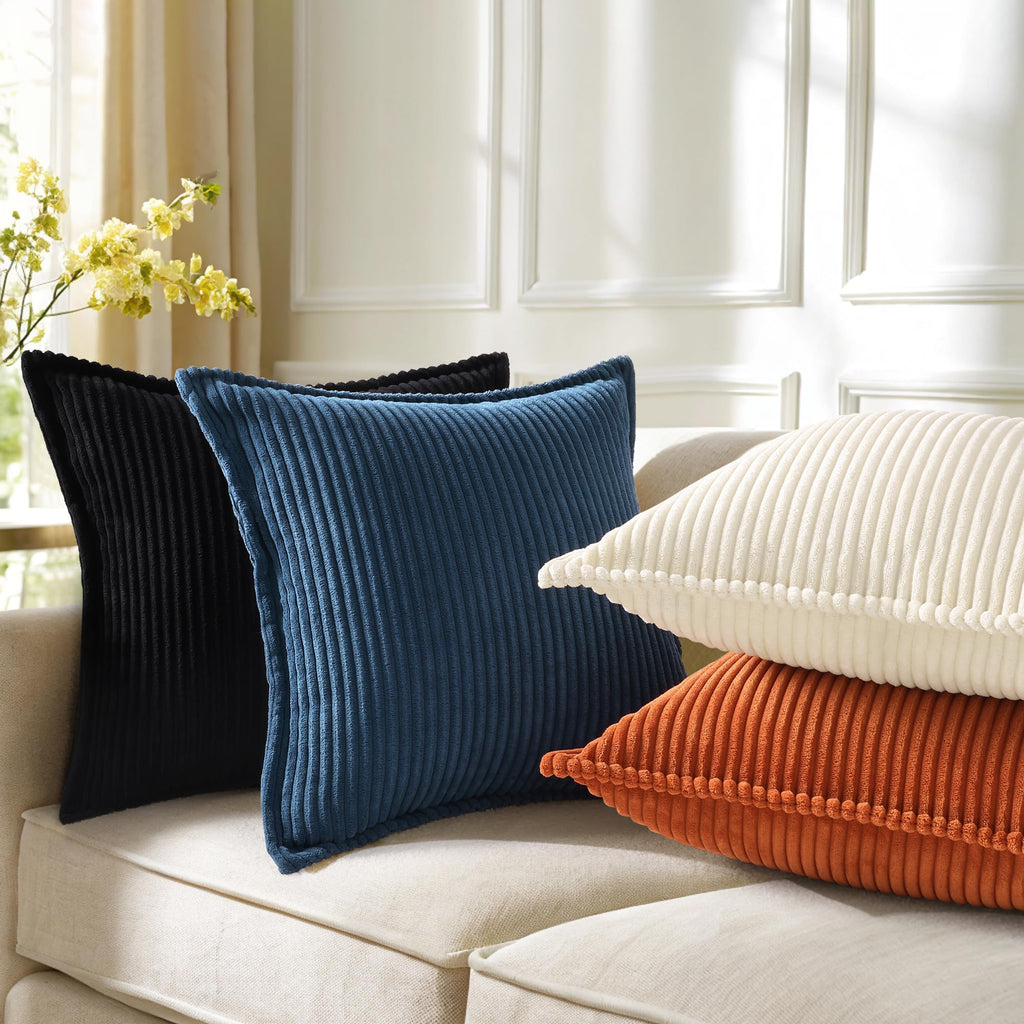Cream White Throw Pillow Covers