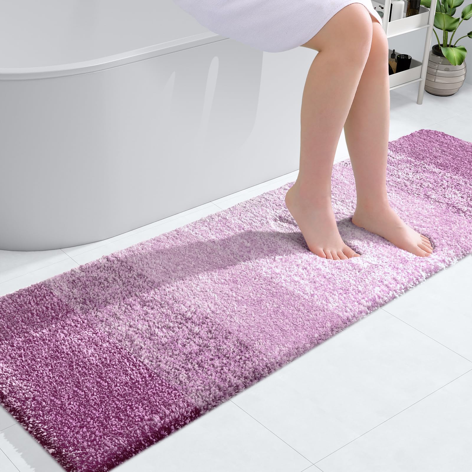 OLANLY Bathroom Rugs Mat 30x20, Extra Soft Absorbent Microfiber Bath Rugs, Rubber Backing, Quick Dry, Machine Washable Bath Mats for Bathroom Floor, Tub and Shower, Home Decor Accessories, Grey