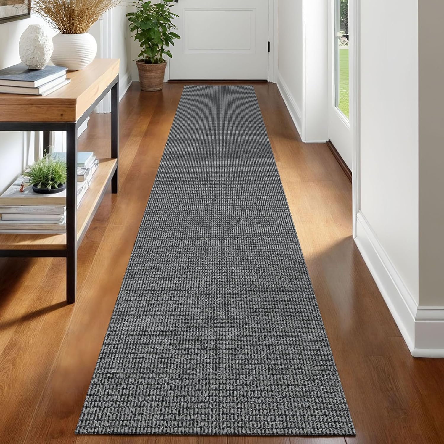 IOHOUZE Small Area Rug 2x3 Washable Woven Rugs for Entryway Non Slip Rubber Backed Kitchen Rugs Indoor Outdoor Doormat Throw Rug Floor Carpet for Entrance Front Door, Orange/Tan/Brown