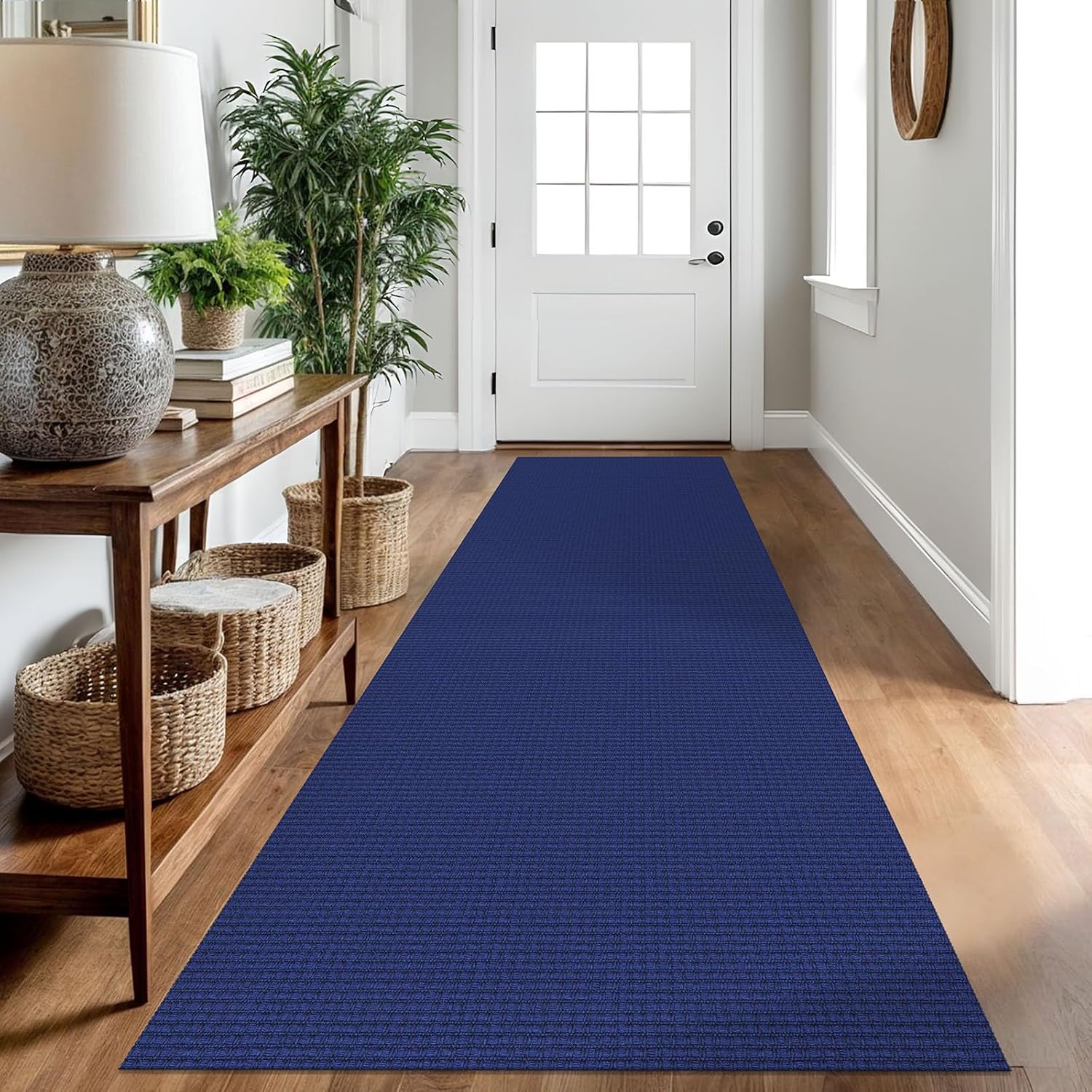 IOHOUZE Small Area Rug 2x3 Washable Woven Rugs for Entryway Non Slip Rubber Backed Kitchen Rugs Indoor Outdoor Doormat Throw Rug Floor Carpet for Entrance Front Door, Orange/Tan/Brown