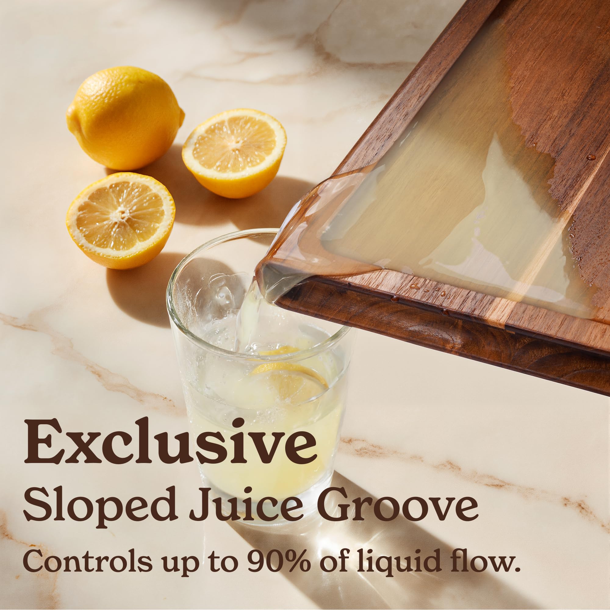 Smirly Non Toxic Larch Cutting Boards for Kitchen [1.2" Thickness][17"Extra Large] Cutting Chopping Board with Deep Juice Groove Heavy Duty & Easy Clean