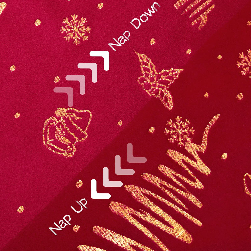 96 inches Long Red christmas curtains velvet for Living Room, Printed with Grinch & Tree Pattern Thermal Insulated Blackout Curtains drapes for winter 96 inch length 2 Panels Set cortinas navideas