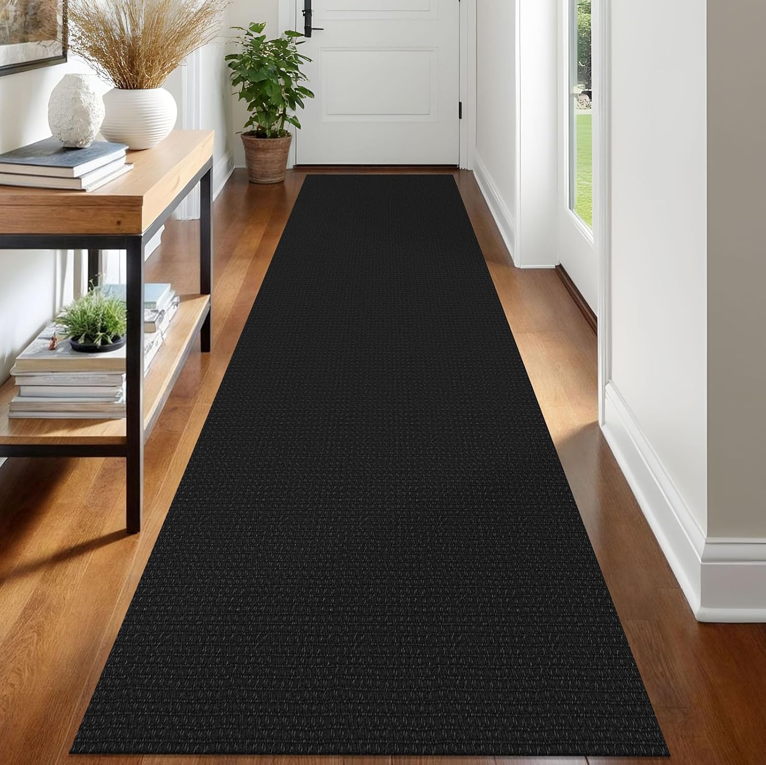 IOHOUZE Small Area Rug 2x3 Washable Woven Rugs for Entryway Non Slip Rubber Backed Kitchen Rugs Indoor Outdoor Doormat Throw Rug Floor Carpet for Entrance Front Door, Orange/Tan/Brown