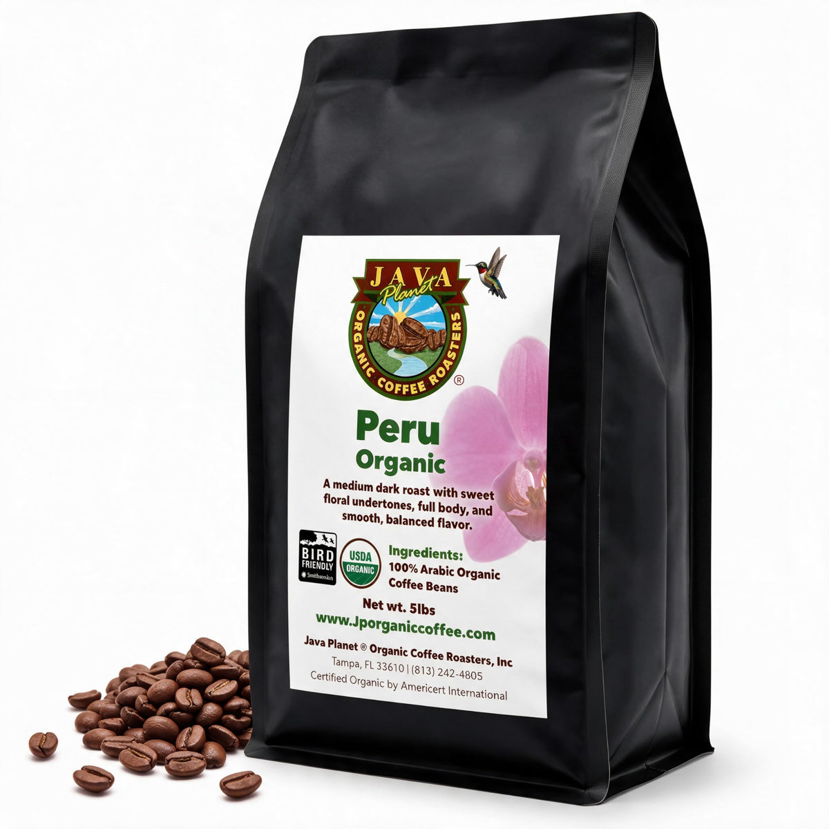 Java Planet Low Acid Organic Espresso Whole Bean Coffee 16oz