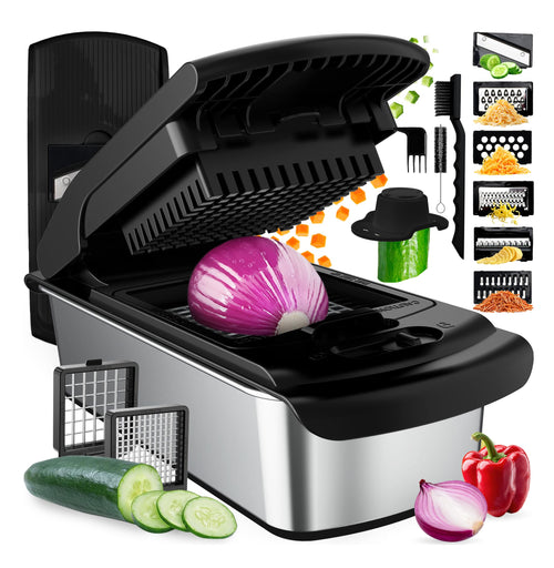 Fullstar The Original Pro Chopper - Vegetable Chopper and Spiralizer, Food Chopper with Container, Fruit Slicer, Kitchen Gadgets & Gifts, Home Essentials (4 in 1, White)