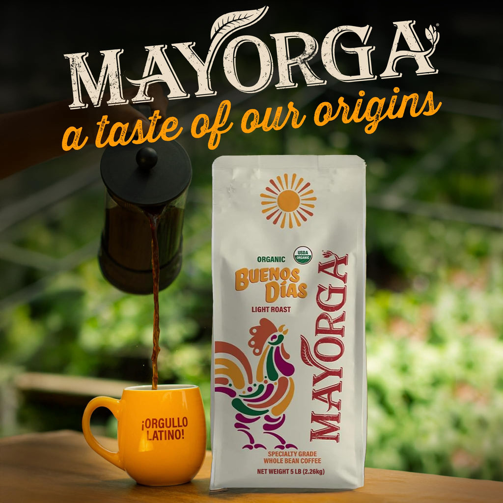 Mayorga Organic Coffee 2lb Cafe Cubano Roast - Dark Roast Whole Bean Specialty Grade Coffee, 100% Arabica, Slow Roasted, Bold and Smooth Flavor with Low Acidity - USDA Organic, Non-GMO, Kosher