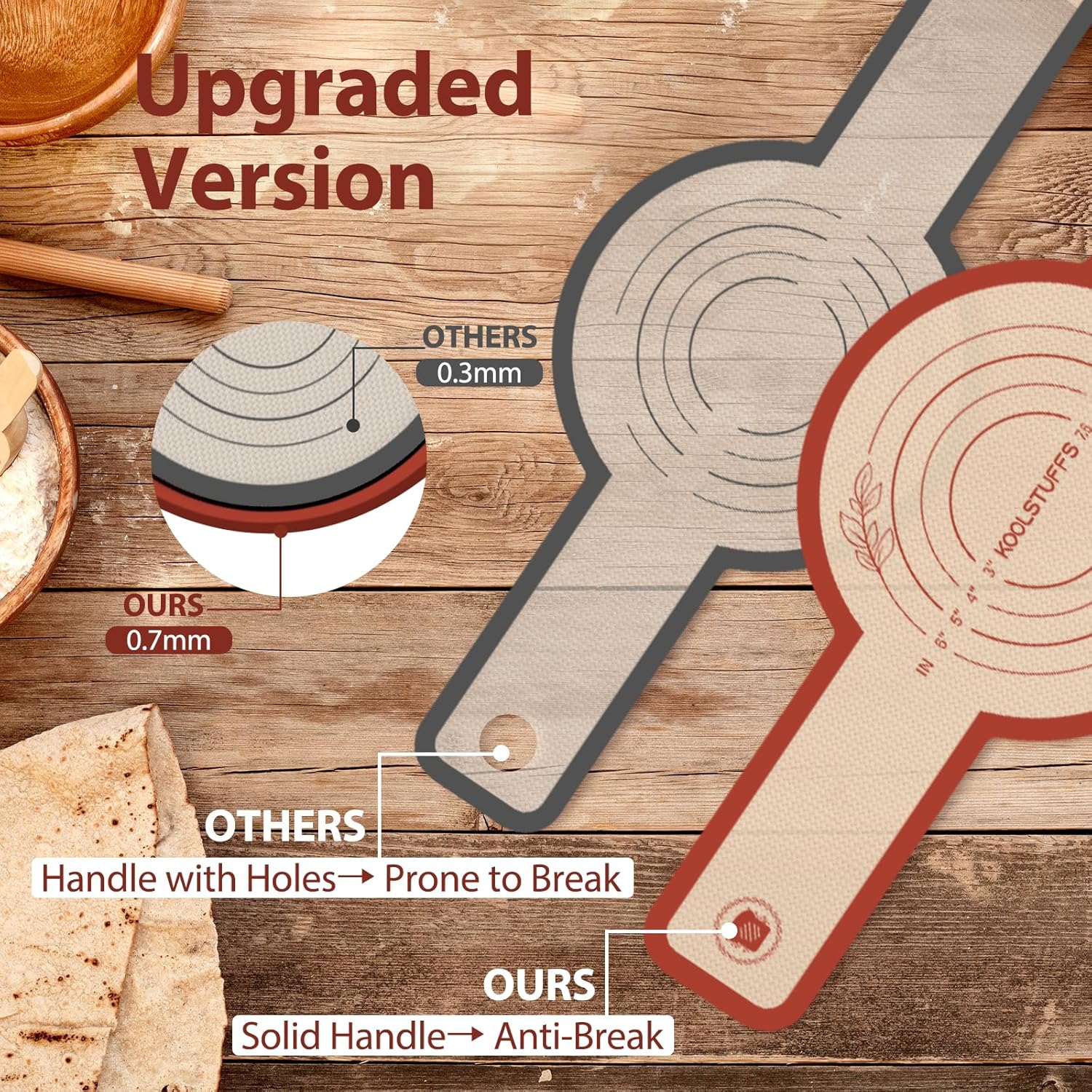 Silicone Bread Sling, 2PCS Non-Stick Oval and Round Bread Sling for Dutch Oven, Reusable Sourdough Tools & Bread Baking Supplies