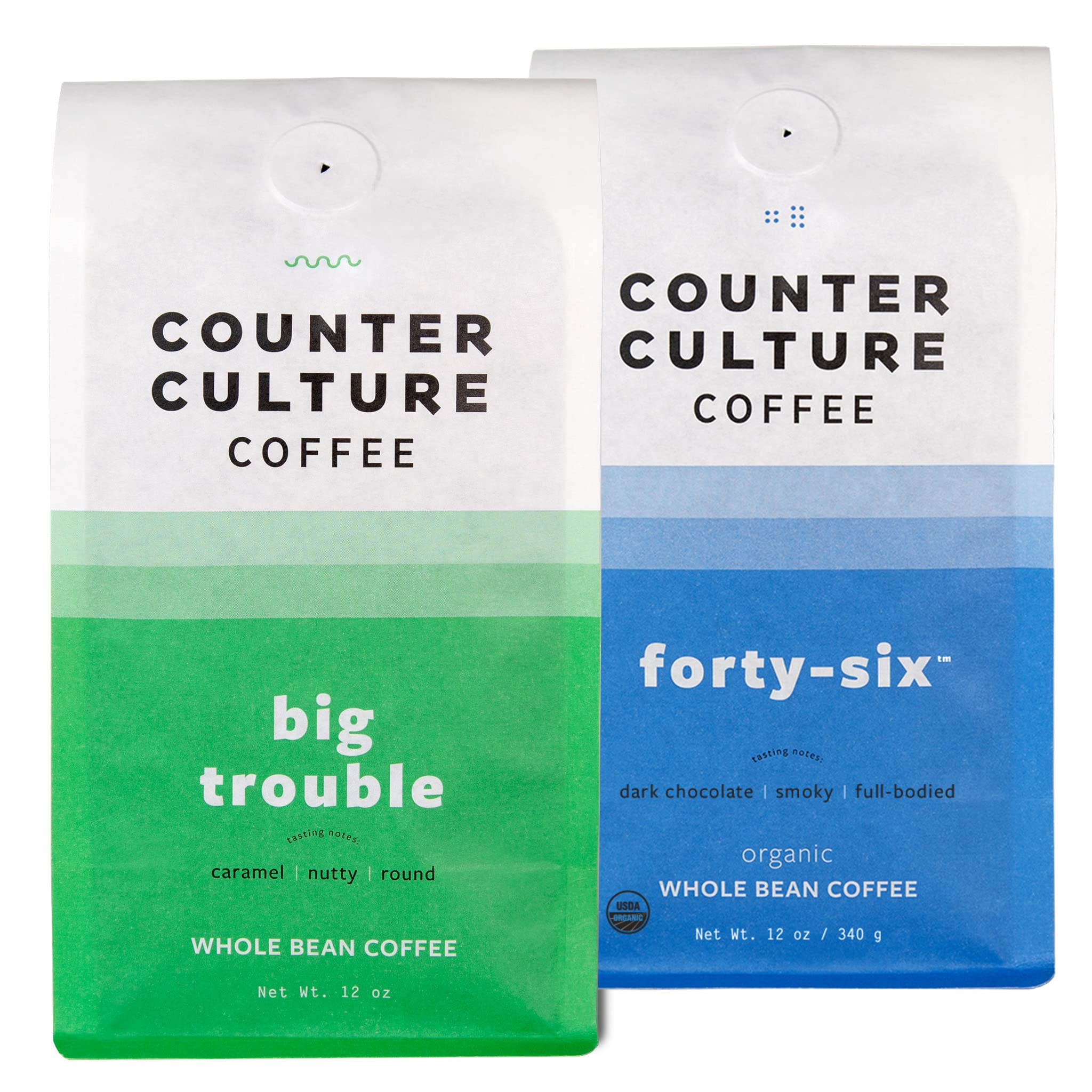 Counter Culture Coffee - Whole Bean Coffee - Freshly Roasted Coffee Beans - Premium Coffee - Multiple Flavors - One 12 Ounce Bag of Each (Fast Forward)