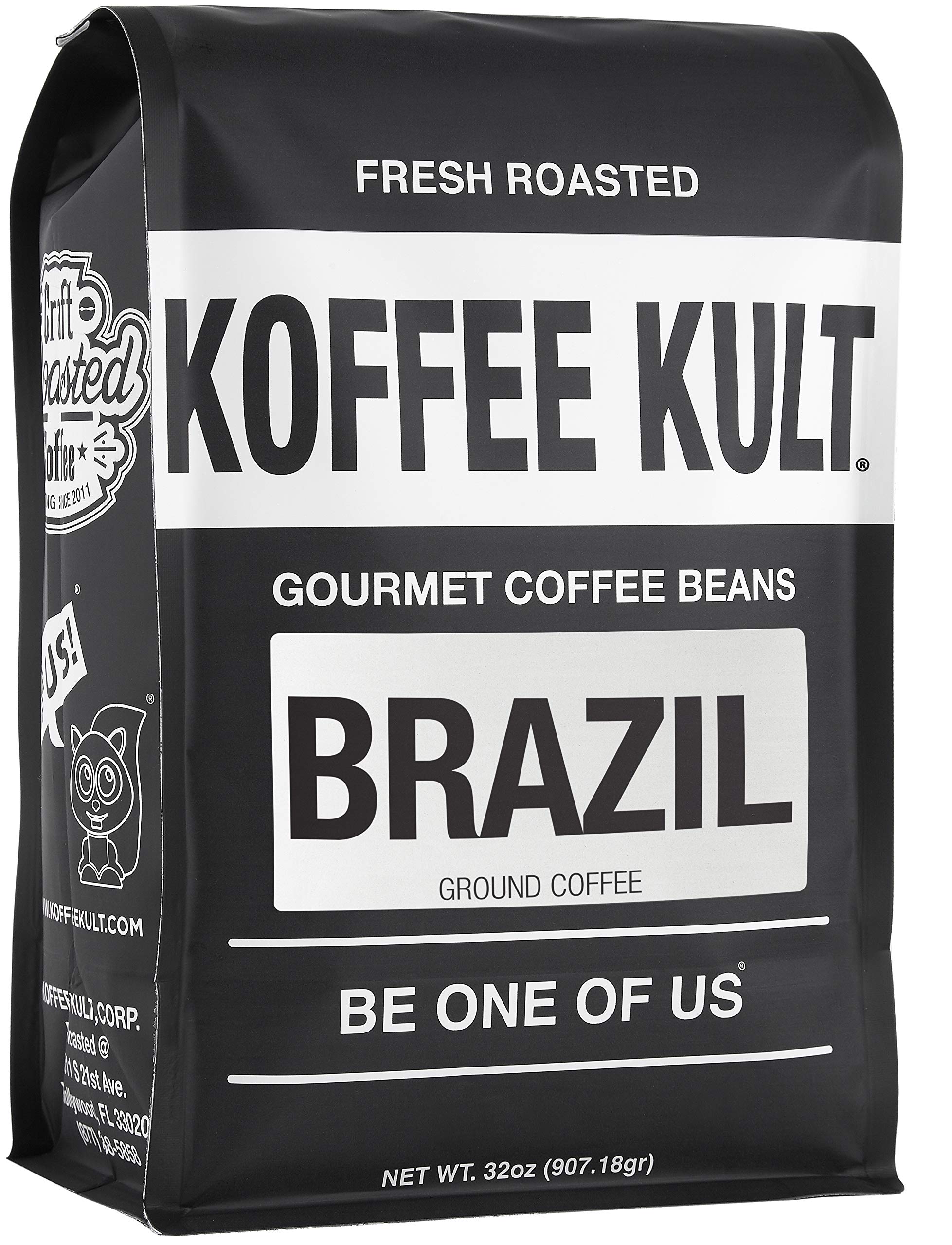 Koffee Kult Koffee Kult Medium Roast Smooth and Flavorful Ground Coffee - Perfect for a Relaxing Cup Anytime (Medium Roast, 32oz)