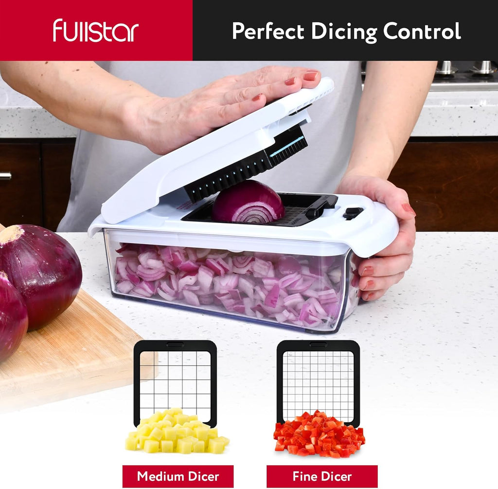 fullstar Bundle: Compact Chopper and 2 Silicone Lids