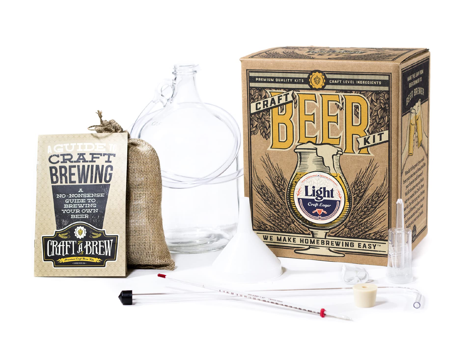 Craft A Brew - American Pale Ale - Beer Making Kit - Make Your Own Craft Beer - Complete Equipment and Supplies - Starter Home Brewing Kit - 1 Gallon