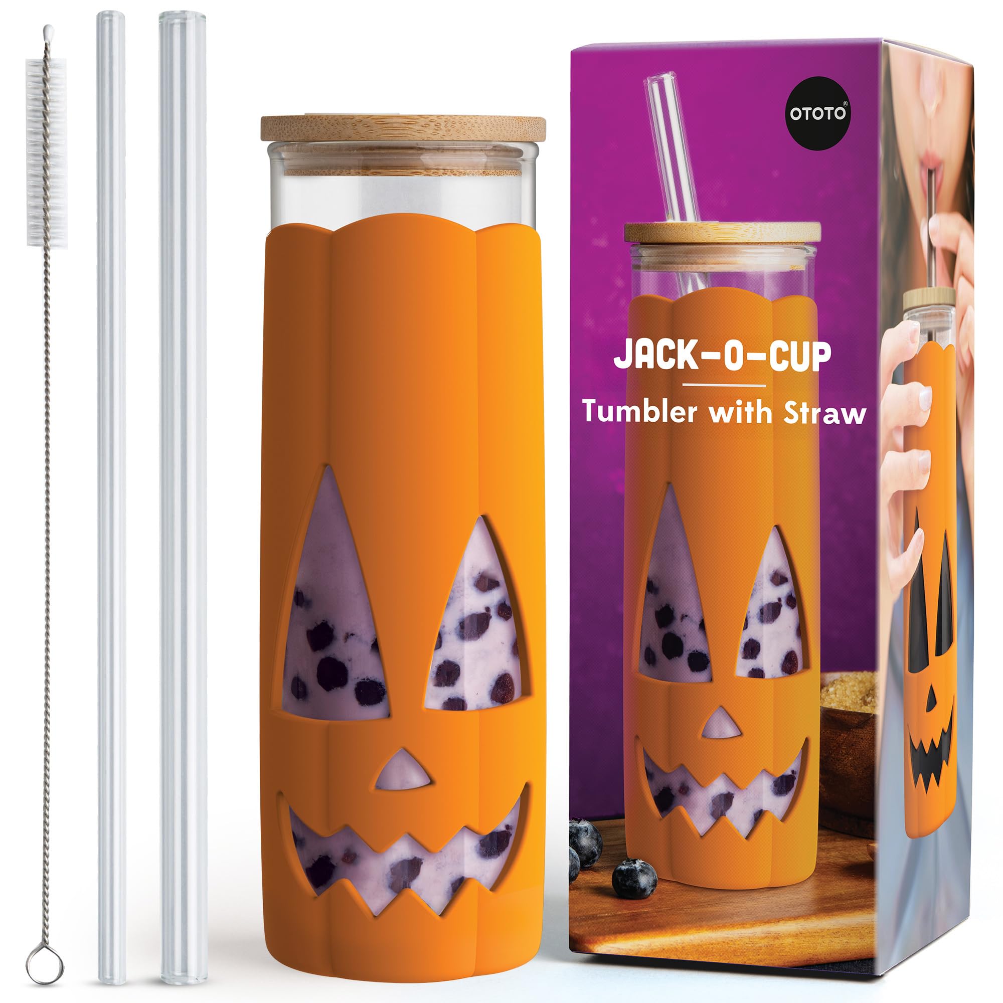 OTOTO Spooky Bootle - Halloween, Halloween Tumbler, Accessories, Insulated Water Bottle, Stainless Steel, Cute Water Bottle, Leak Proof Water Bottles, Spooky, Witchy, Goth Gifts, 18oz.