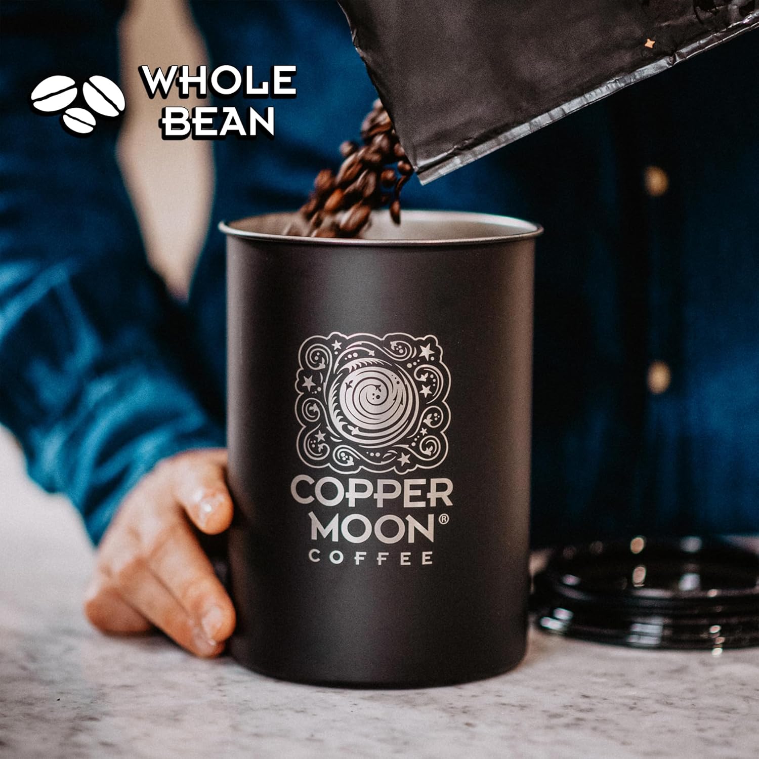 Copper Moon Medium Roast Whole Bean Coffee, Stargazer Blend, 2 Lb
