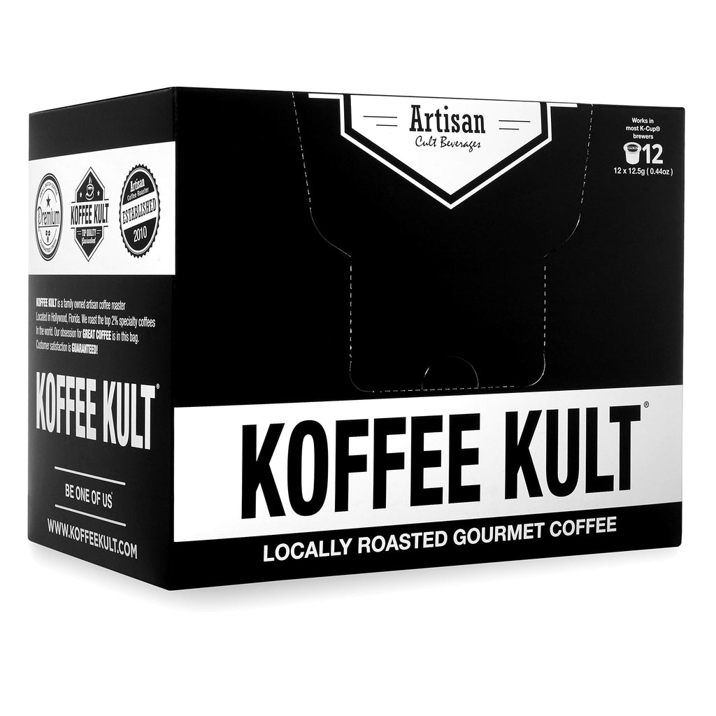 Koffee Kult Premium Dark Roast Coffee Single Serve coffee cups in pods for K-Cup 12 count