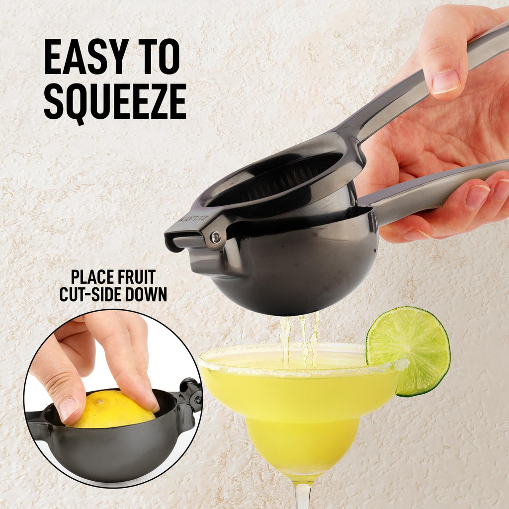 Lemon Squeezer Stainless Steel with Premium Quality Heavy Duty Solid Metal Squeezer Bowl - Large Manual Citrus Press Juicer and Lime Squeezer Stainless Steel - by Zulay Kitchen