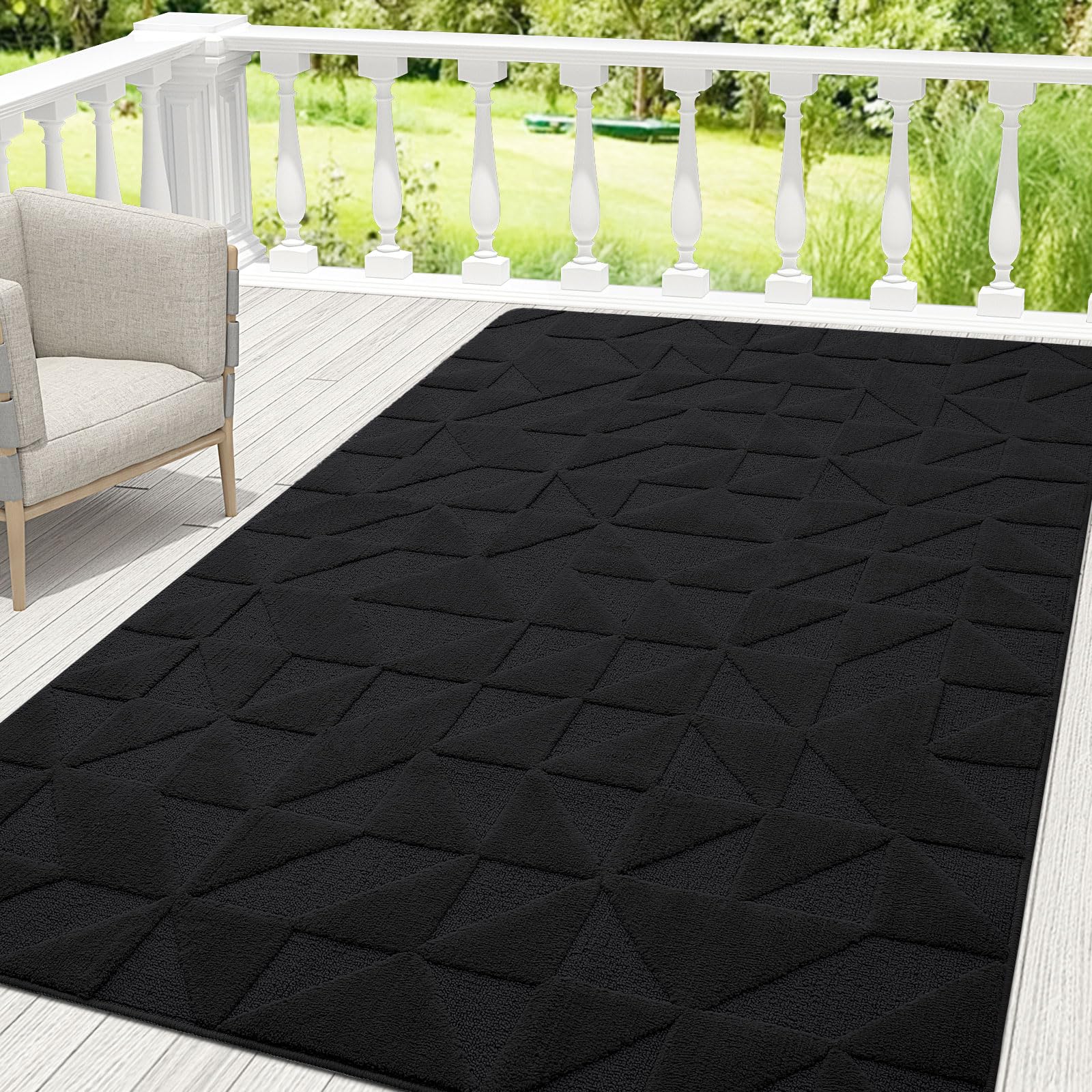 OLANLY Door Mats Indoor, Non-Slip, Absorbent, Dirt Resist, Entrance Washable Mat, Low-Profile Inside Entry Doormat for Entryway (32x20 inches, Grey)