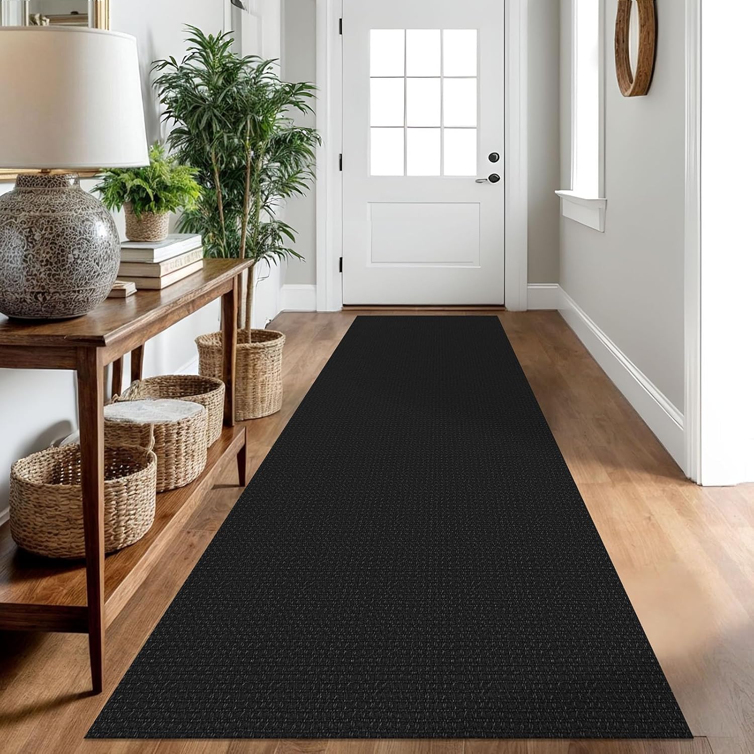 IOHOUZE Small Area Rug 2x3 Washable Woven Rugs for Entryway Non Slip Rubber Backed Kitchen Rugs Indoor Outdoor Doormat Throw Rug Floor Carpet for Entrance Front Door, Orange/Tan/Brown