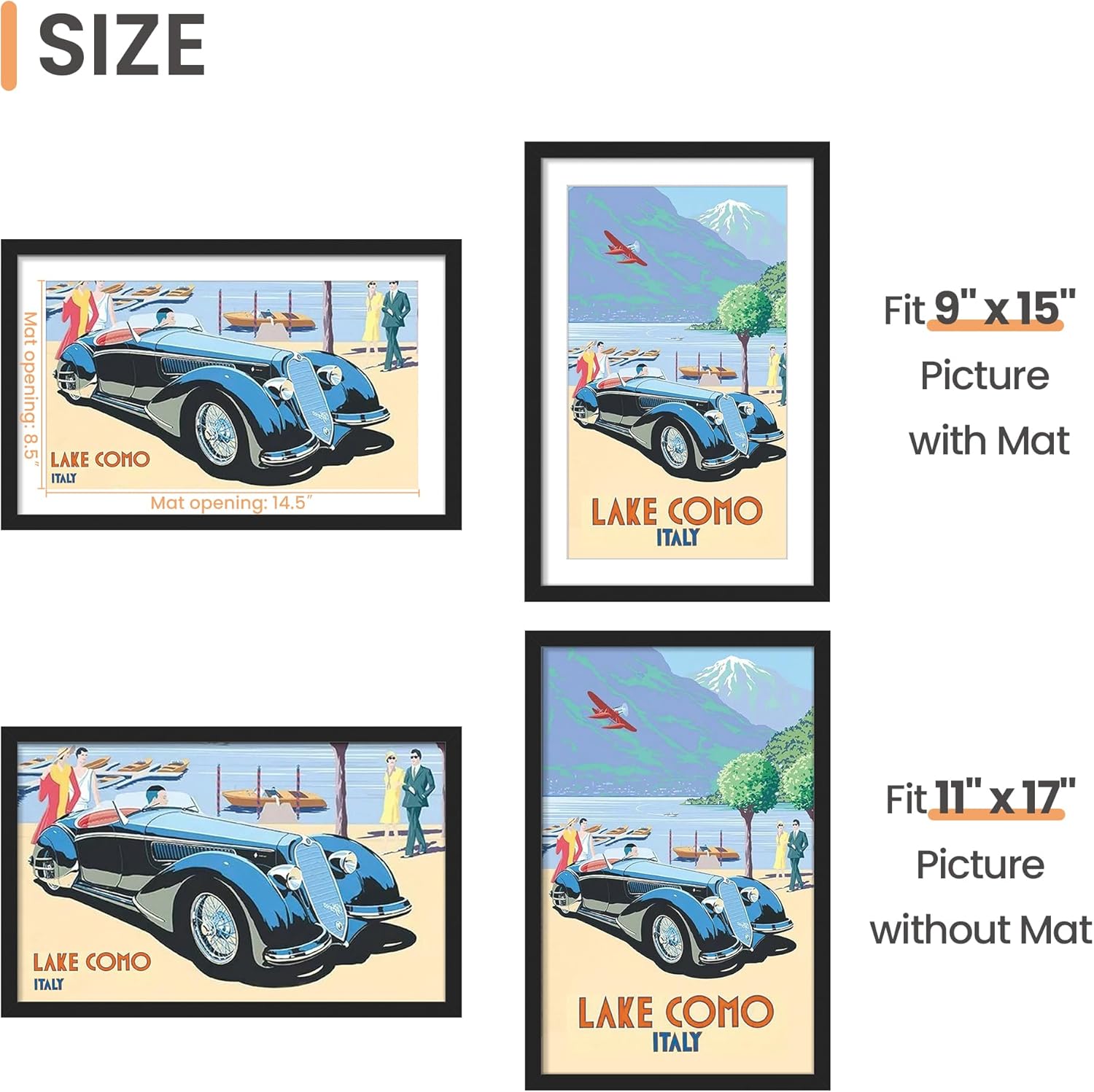 upsimples 1pack PVC 11x17 black bundle with 5pack PVC 11x17 black