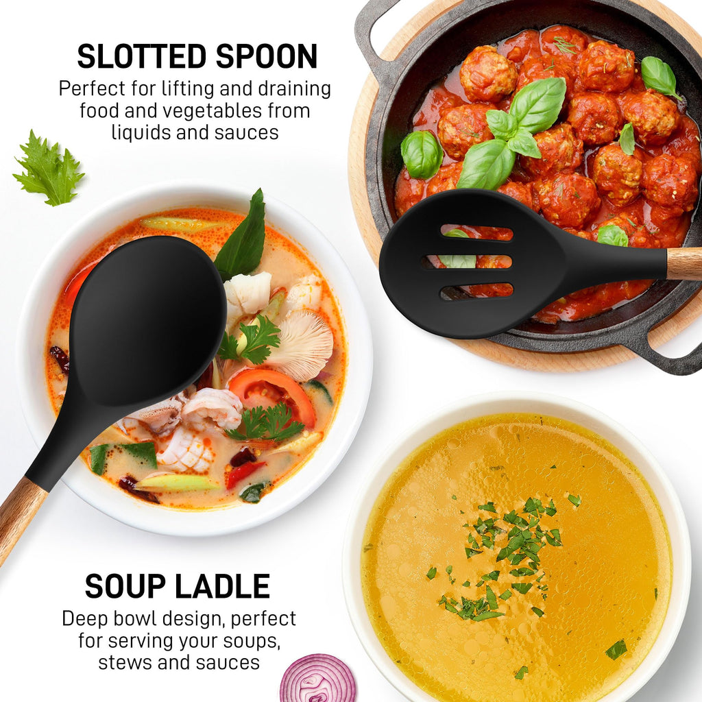 Zulay Kitchen 5 Piece Silicone Utensil Set
