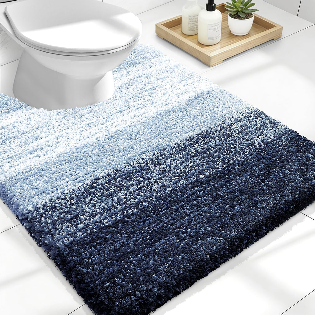 OLANLY Bathroom Rugs Mat 30x20, Extra Soft Absorbent Microfiber Bath Rugs, Rubber Backing, Quick Dry, Machine Washable Bath Mats for Bathroom Floor, Tub and Shower, Home Decor Accessories, Grey