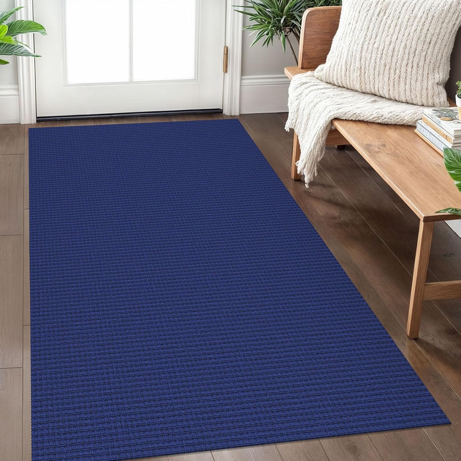 IOHOUZE Small Area Rug 2x3 Washable Woven Rugs for Entryway Non Slip Rubber Backed Kitchen Rugs Indoor Outdoor Doormat Throw Rug Floor Carpet for Entrance Front Door, Orange/Tan/Brown