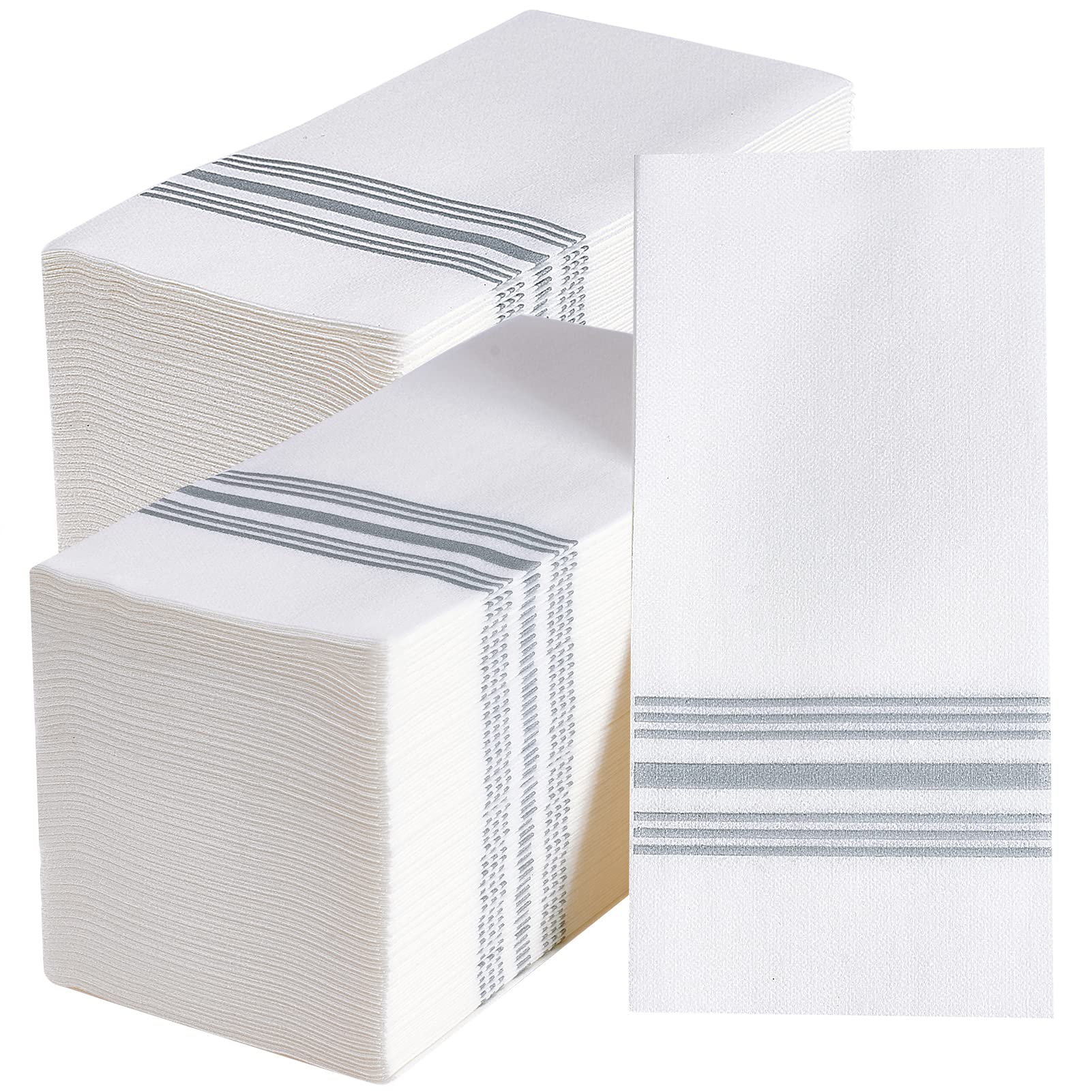 Vplus 300 PACK Guest Towels Disposable Bathroom, Decorative Bathroom Napkins Cloth Feel, Soft, and Absorbent Disposable Paper Hand Towel for Dinners, Kitchen, Parties, Weddings, Christmas Party