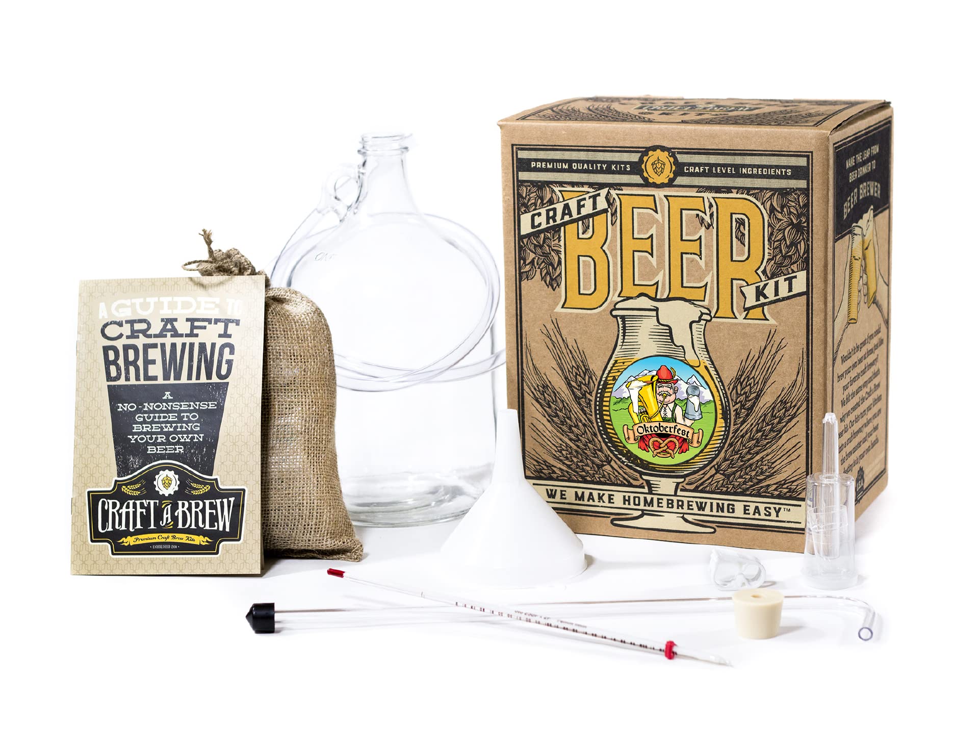 Craft A Brew - American Pale Ale - Beer Making Kit - Make Your Own Craft Beer - Complete Equipment and Supplies - Starter Home Brewing Kit - 1 Gallon