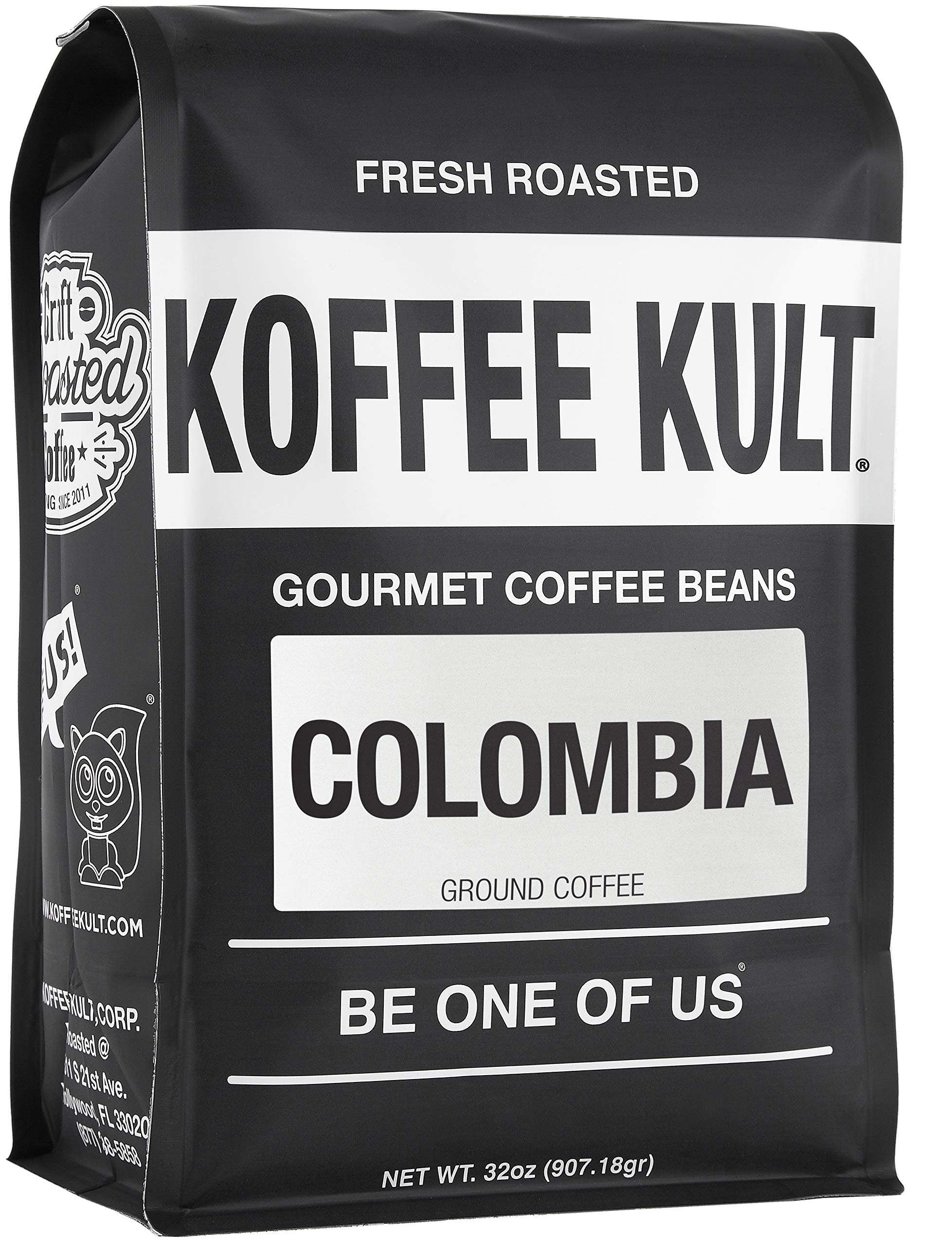Koffee Kult Koffee Kult Medium Roast Smooth and Flavorful Ground Coffee - Perfect for a Relaxing Cup Anytime (Medium Roast, 32oz)