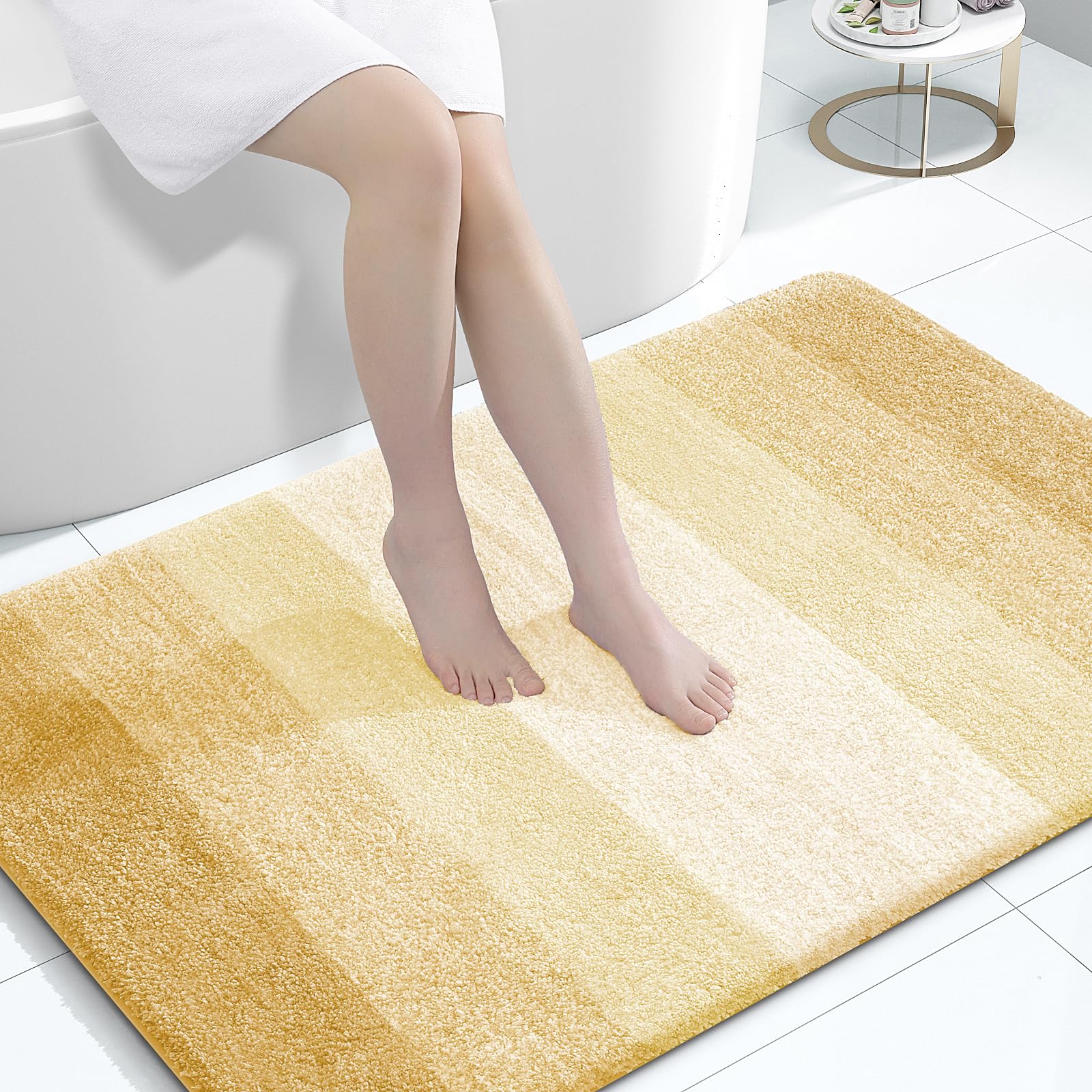 OLANLY Bathroom Rugs Mat 30x20, Extra Soft Absorbent Microfiber Bath Rugs, Rubber Backing, Quick Dry, Machine Washable Bath Mats for Bathroom Floor, Tub and Shower, Home Decor Accessories, Grey