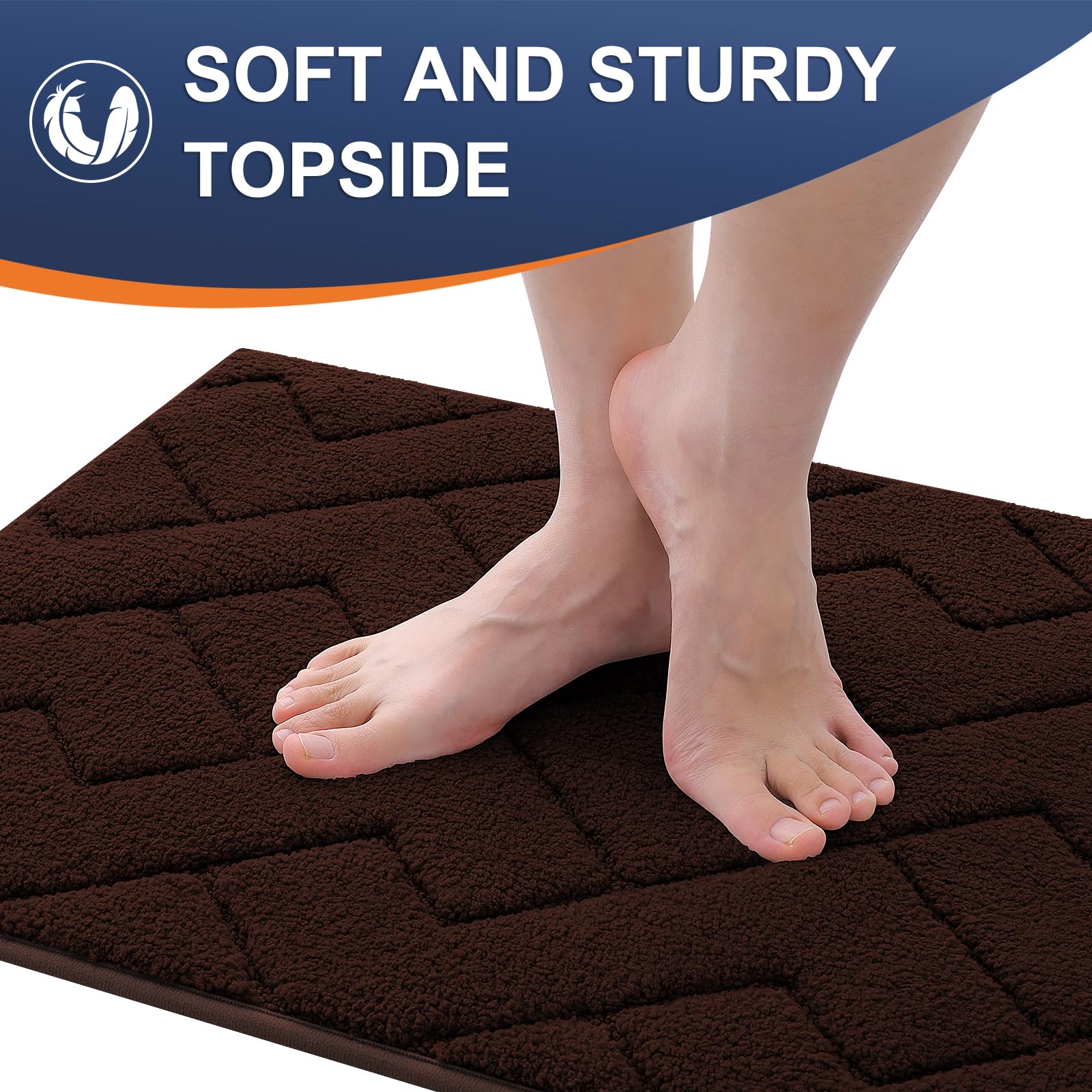 OLANLY Indoor Door Mat, 32x20, Dirt Resistant and Absorbent, Sturdy Non-Slip Rubber Backing, Easy to Clean, Washable Low-Profile Doormat for Entryway, Grey