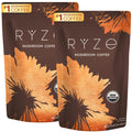 RYZE SUPERFOODS Mushroom Medium Roast Coffee Starter Kit, USDA Organic Instant Coffee with 6 Adaptogenic Mushrooms and for Energy, Focus, Digestion, Immunity with Lions Mane & Turkey Tail 60 Serving
