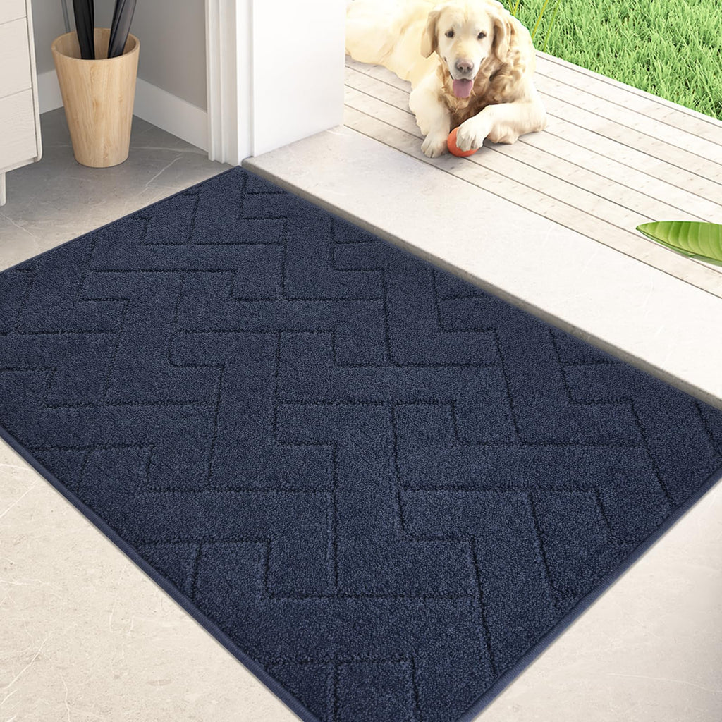 PURRUGS Dirt Trapping Door Mat 20" x 31.5", Non-Slip Machine Washable Entry Rug, Dog Doormat, Indoor Front Door Mat, Super Absorbent Entryway Rug for Muddy Shoes & Paws, Taupe