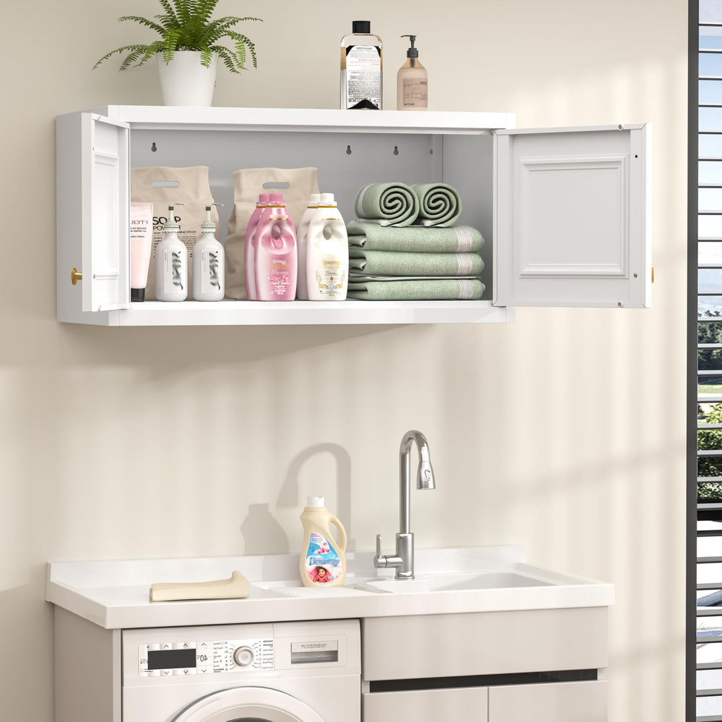 75" Tall Metal Kitchen Storage Cabinet,White Kitchen Pantry Storage Cabinet with Doors and 4 Adjustable Shelves,Utility Cabinet for Living Room,Garage,Dining Room and Office,Assemble Required
