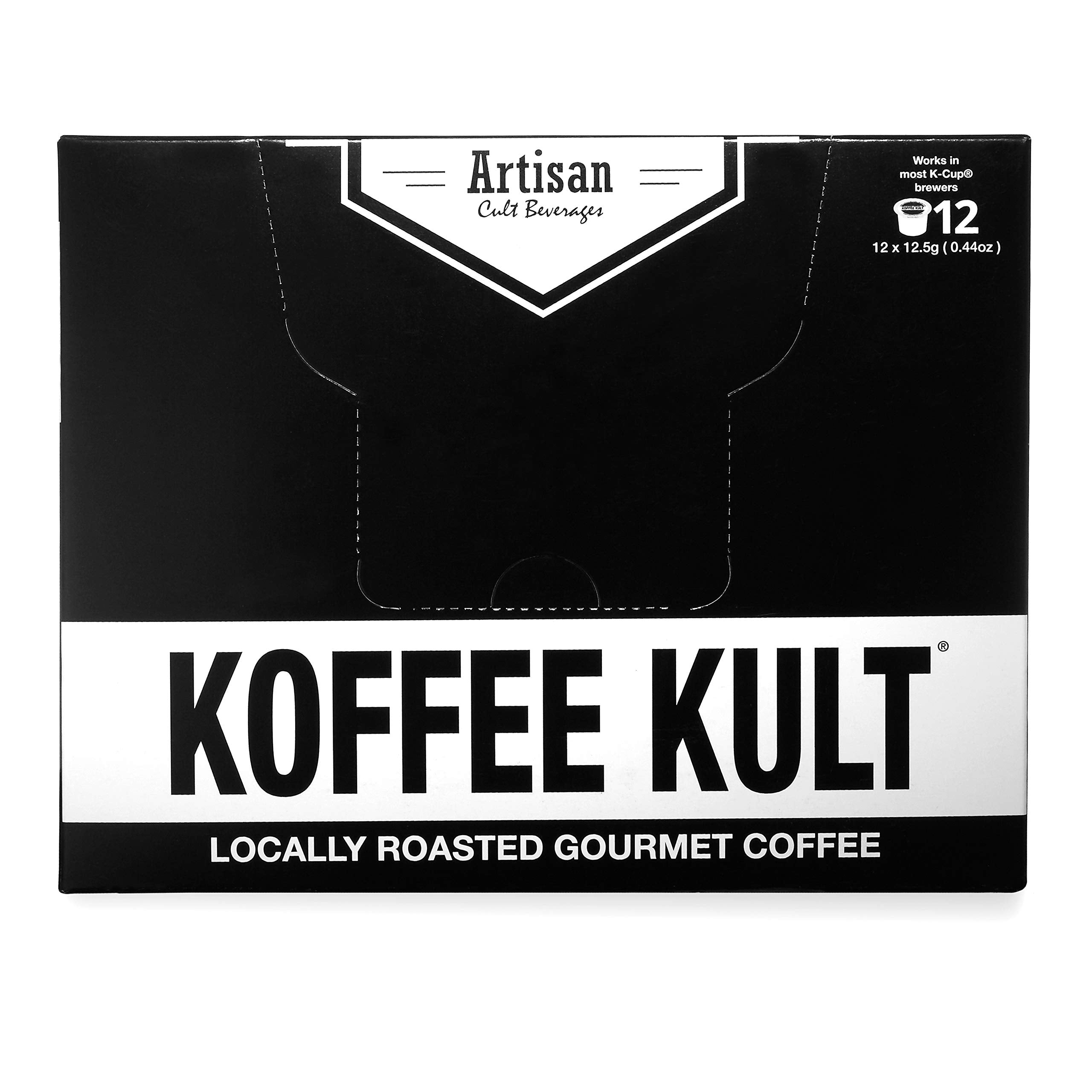 Koffee Kult Premium Dark Roast Coffee Single Serve coffee cups in pods for K-Cup 12 count