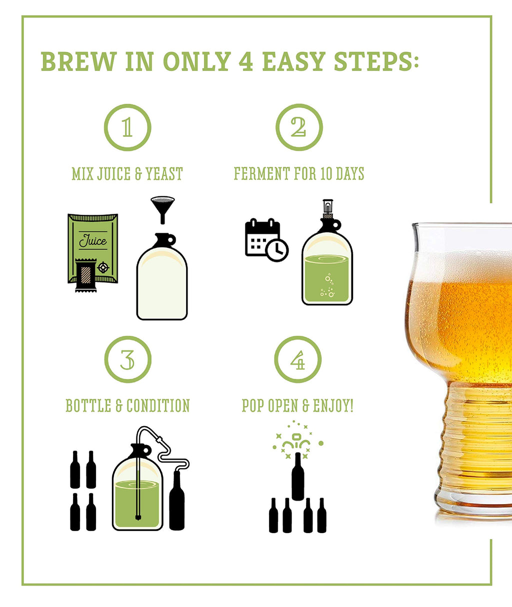 Craft A Brew - American Pale Ale - Beer Making Kit - Make Your Own Craft Beer - Complete Equipment and Supplies - Starter Home Brewing Kit - 1 Gallon