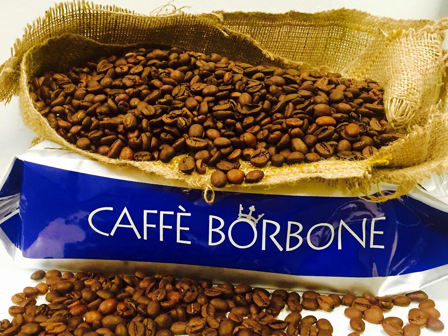 Caffè Borbone Whole Bean Coffee, Medium-Dark Roast DEK Blend, Decaffeinated Italian Coffee, 2.2 lb Bag (Pack of 2)