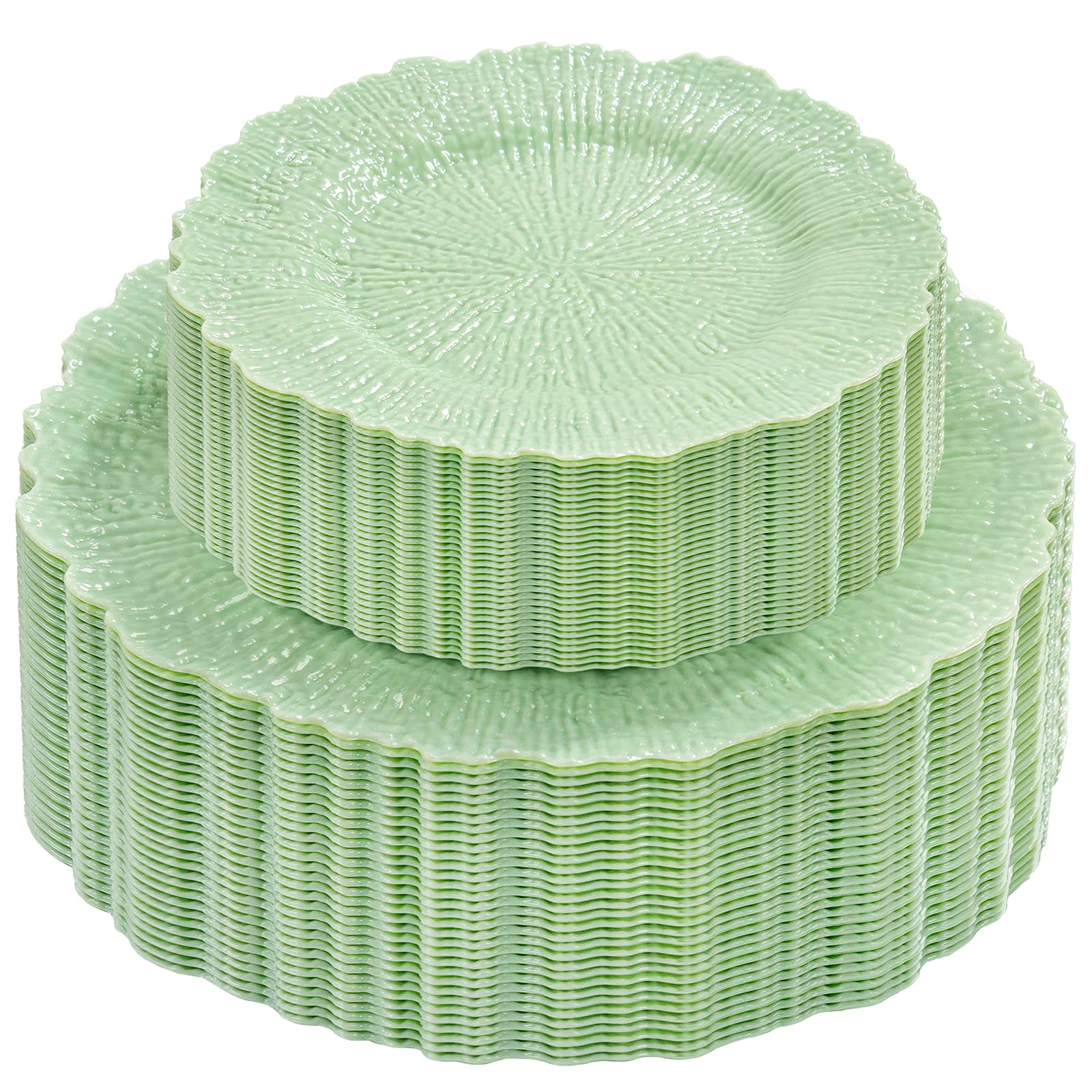 DaYammi 60Pcs Gold Plastic Plates-Elegant Gold Plates Disposable & Reusable-Heavy Duty Plastic Plates for Party Including 30 Dinner Plate, 30 Dessert Plate for Weddings,Dinner Parties