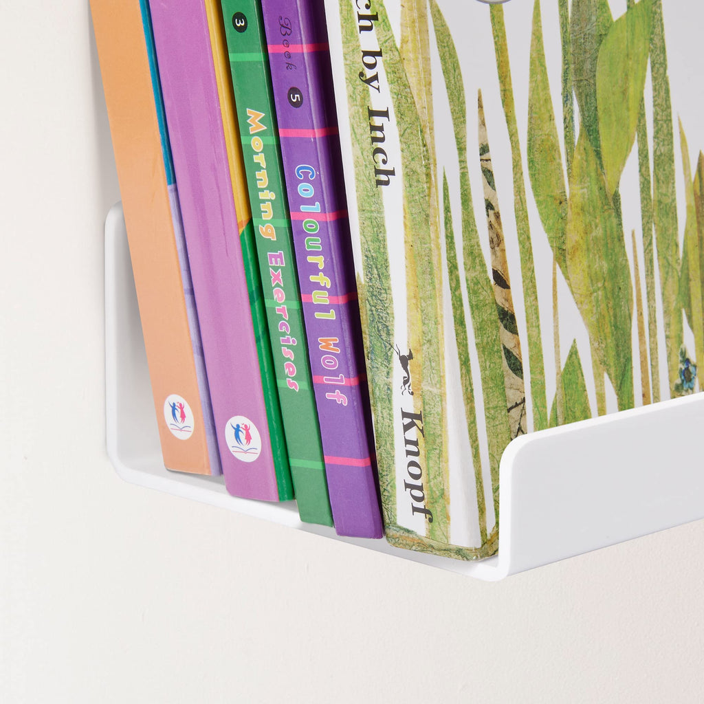 upsimples Acrylic Shelves for Bathroom Storage, 15" Floating Shelves Wall Organizer for Perfume, Make up, Skincare, Kids Bookshelf for Bedroom, Nursery, Living Room Decor, Clear, 4 Pack