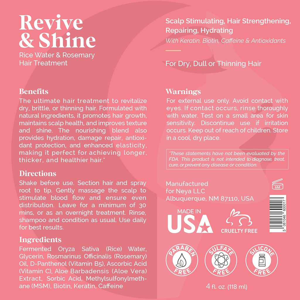neya Revive & Shine Rice Water and Rosemary Hair Treatment