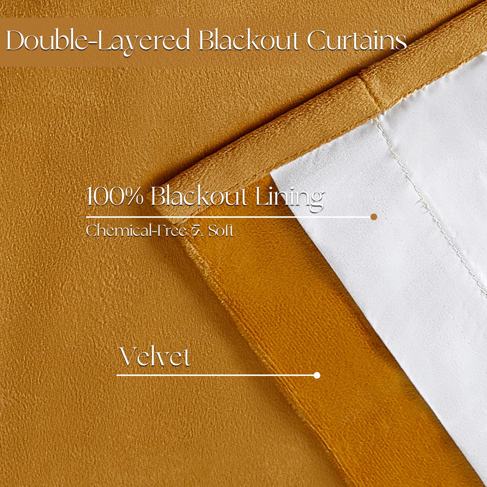 Topfinel 108 Inches Long Mustard Yellow Velvet Blackout Curtains for Living Room Large Window, Pinch Pleated Pastel Gold Cold Block Acoustic Floor Length Boho Track Curtains 2 Panels, 9 FT Valentines