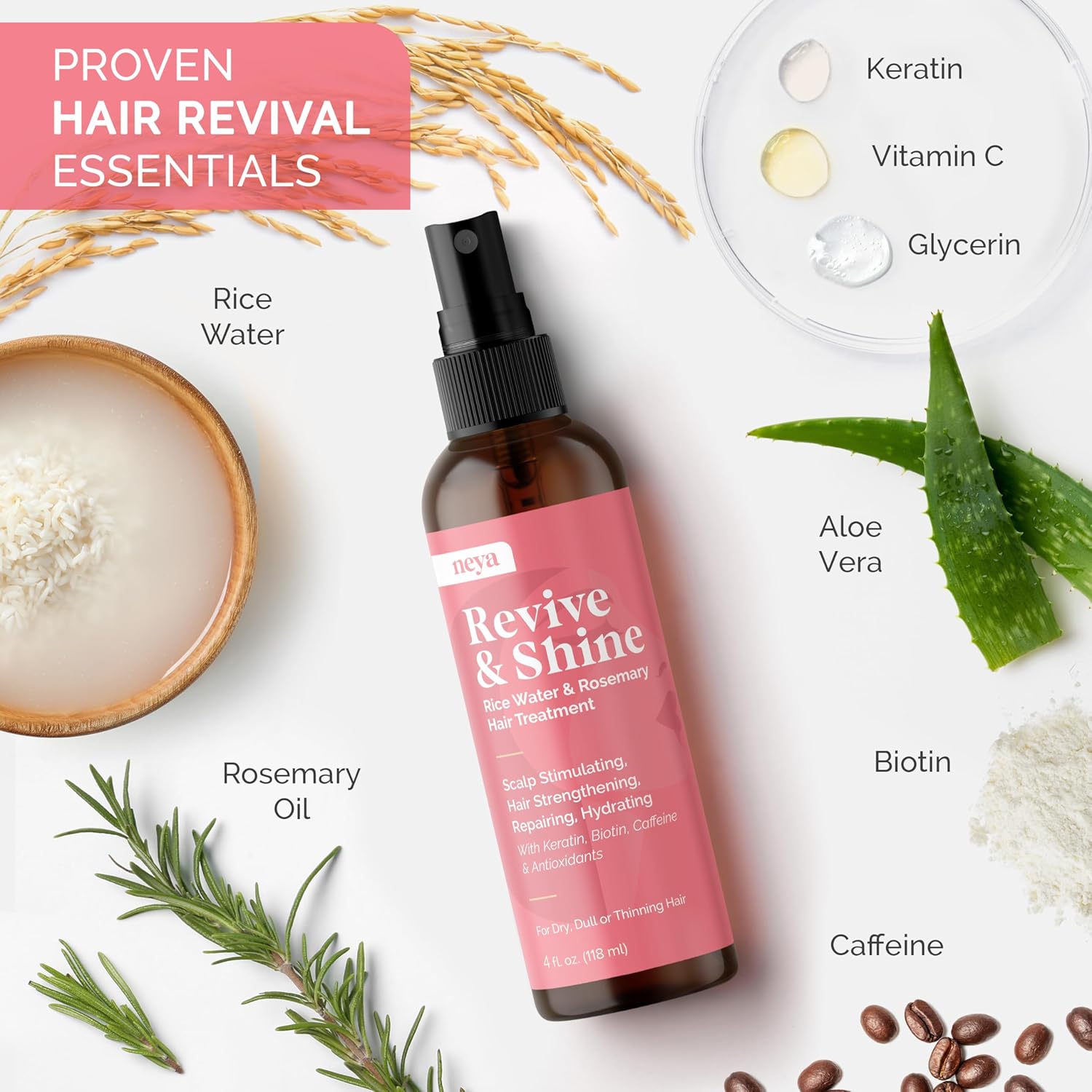 neya Revive & Shine Rice Water and Rosemary Hair Treatment