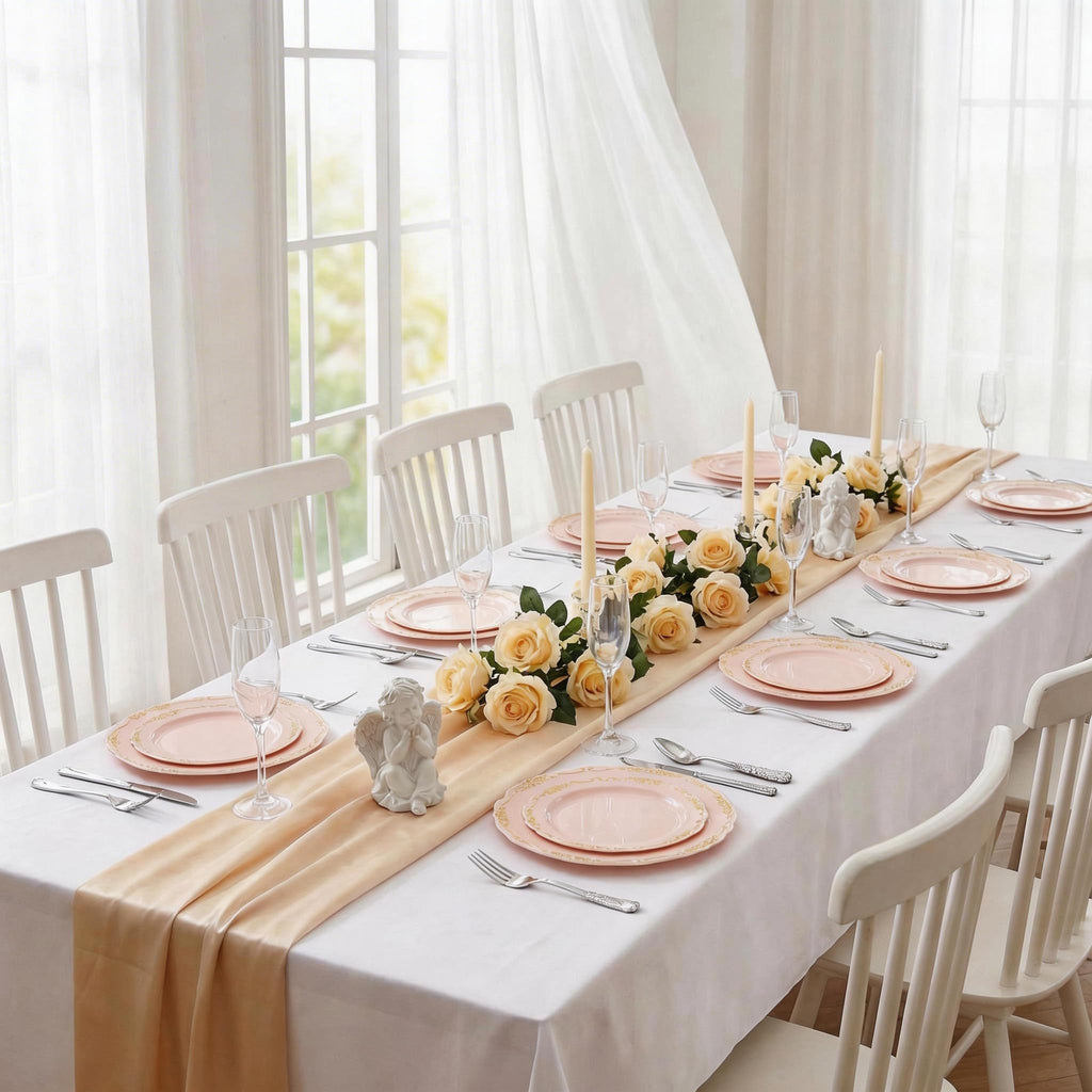 DaYammi 60PCS White Plastic Plates, Heavy Duty White Disposable Plates Premium 10inch Dinner Plates Hard Plastic Plates Disposable for Party Wedding Bridal Shower